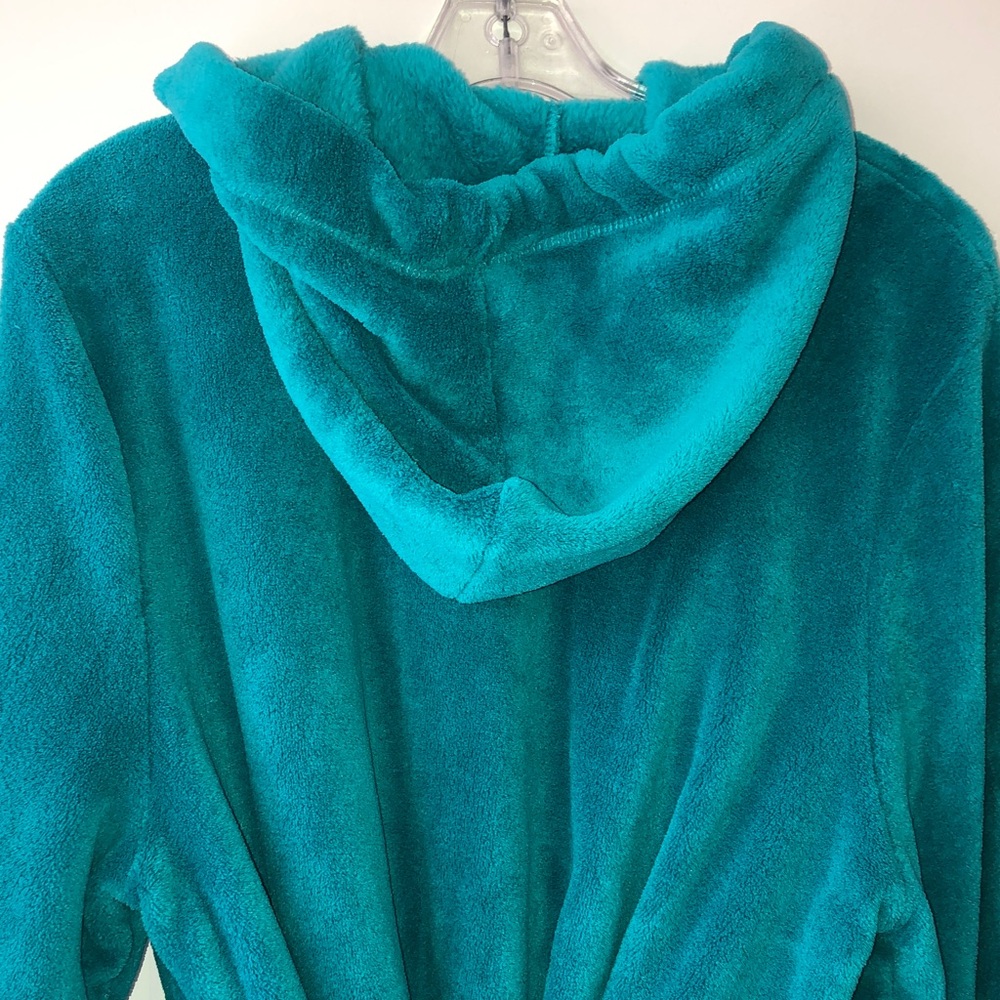 Xhilaration Plush Hooded Sleepwear Robe in Teal - Picture 8 of 8